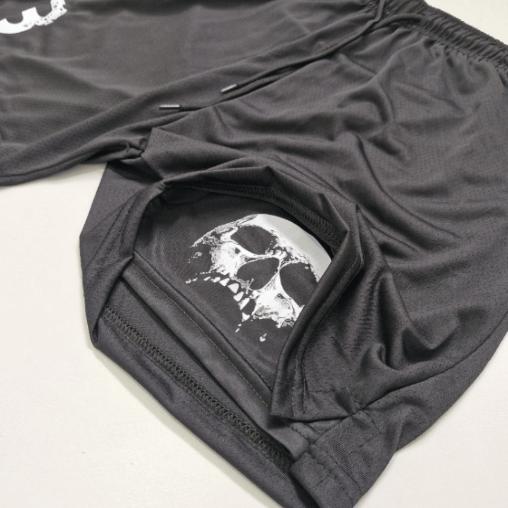 Short 2 em 1 Caveira Dark Pro Fit