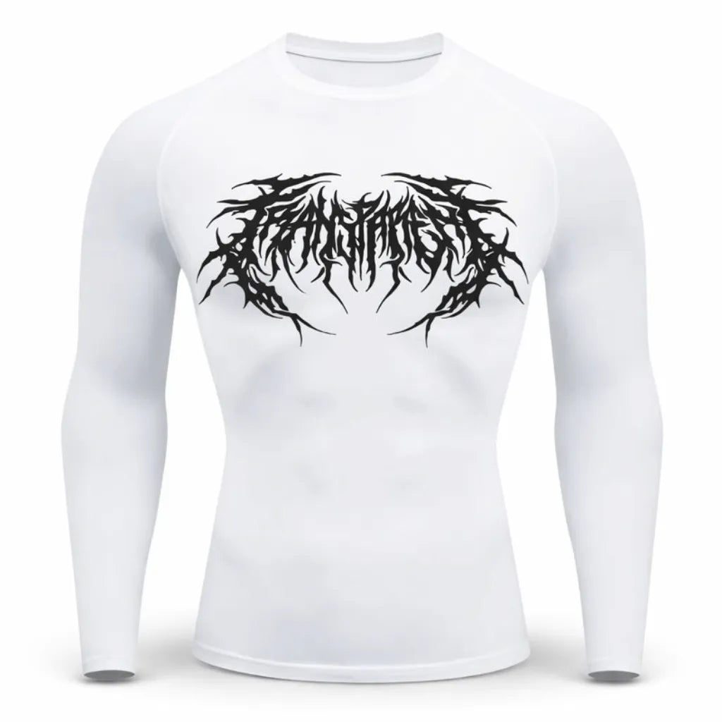 Camiseta Térmica Cyber Venom Tribal Manga Longa Proteção UV 50+
