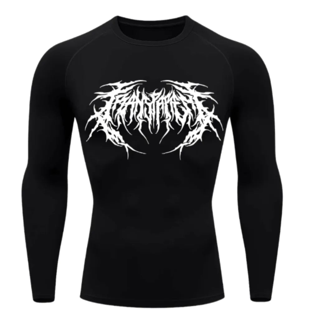 Camiseta Térmica Cyber Venom Tribal Manga Longa Proteção UV 50+