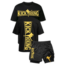 Kit Kickboxing Combat Camiseta Algodão + Short 2 em 1