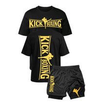 Kit Kickboxing Combat Camiseta Algodão + Short 2 em 1