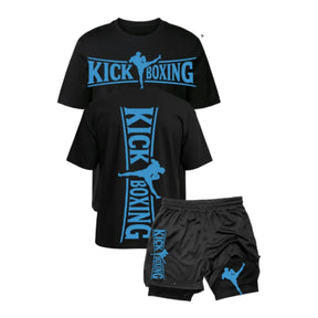 Kit Kickboxing Combat Camiseta Algodão + Short 2 em 1