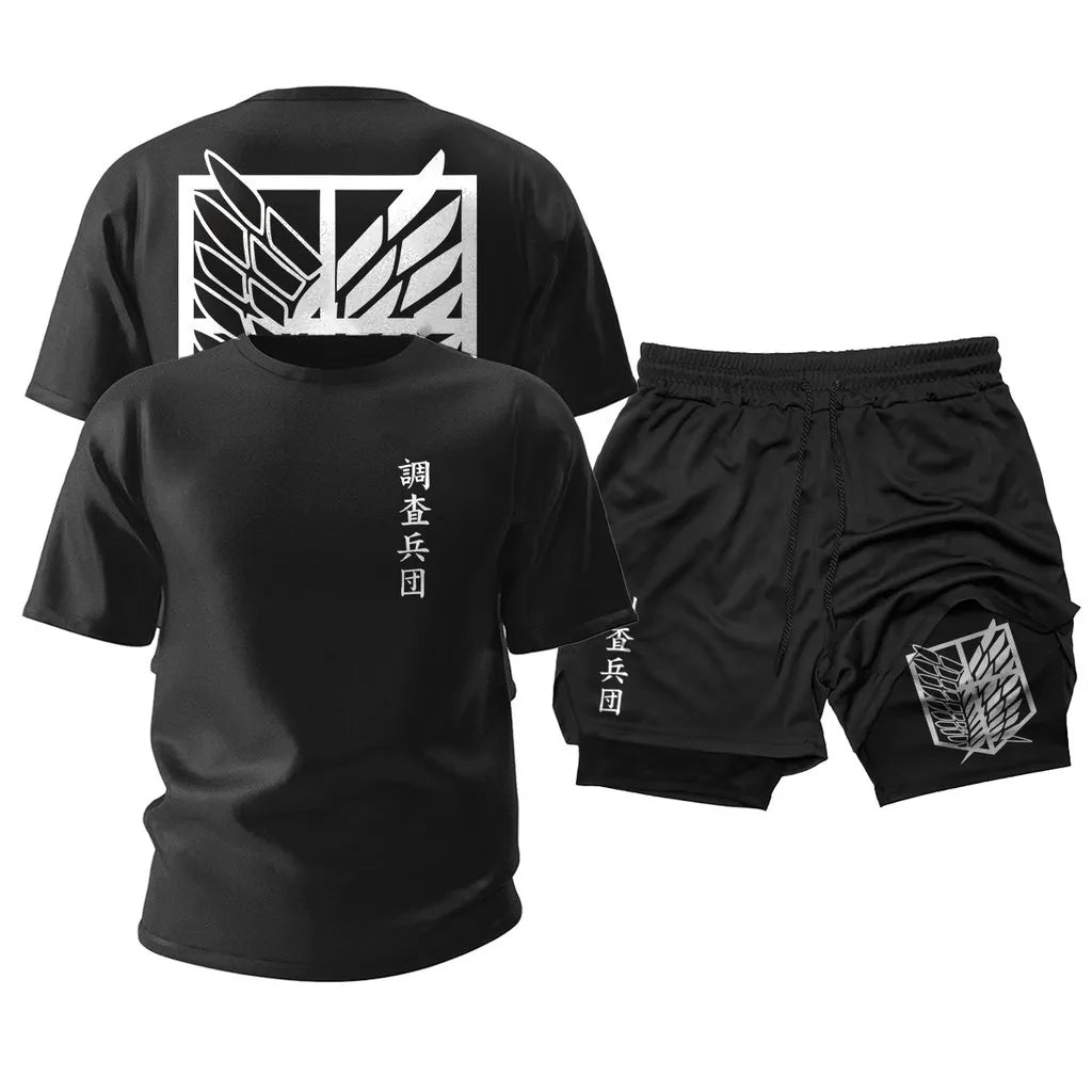 Kit Motion Fit Camiseta Algodão + Short 2 em 1