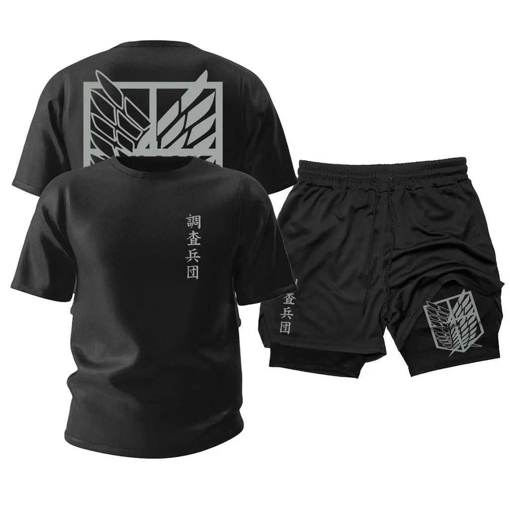 Kit Motion Fit Camiseta Algodão + Short 2 em 1