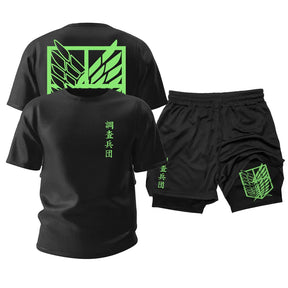 Kit Motion Fit Camiseta Algodão + Short 2 em 1
