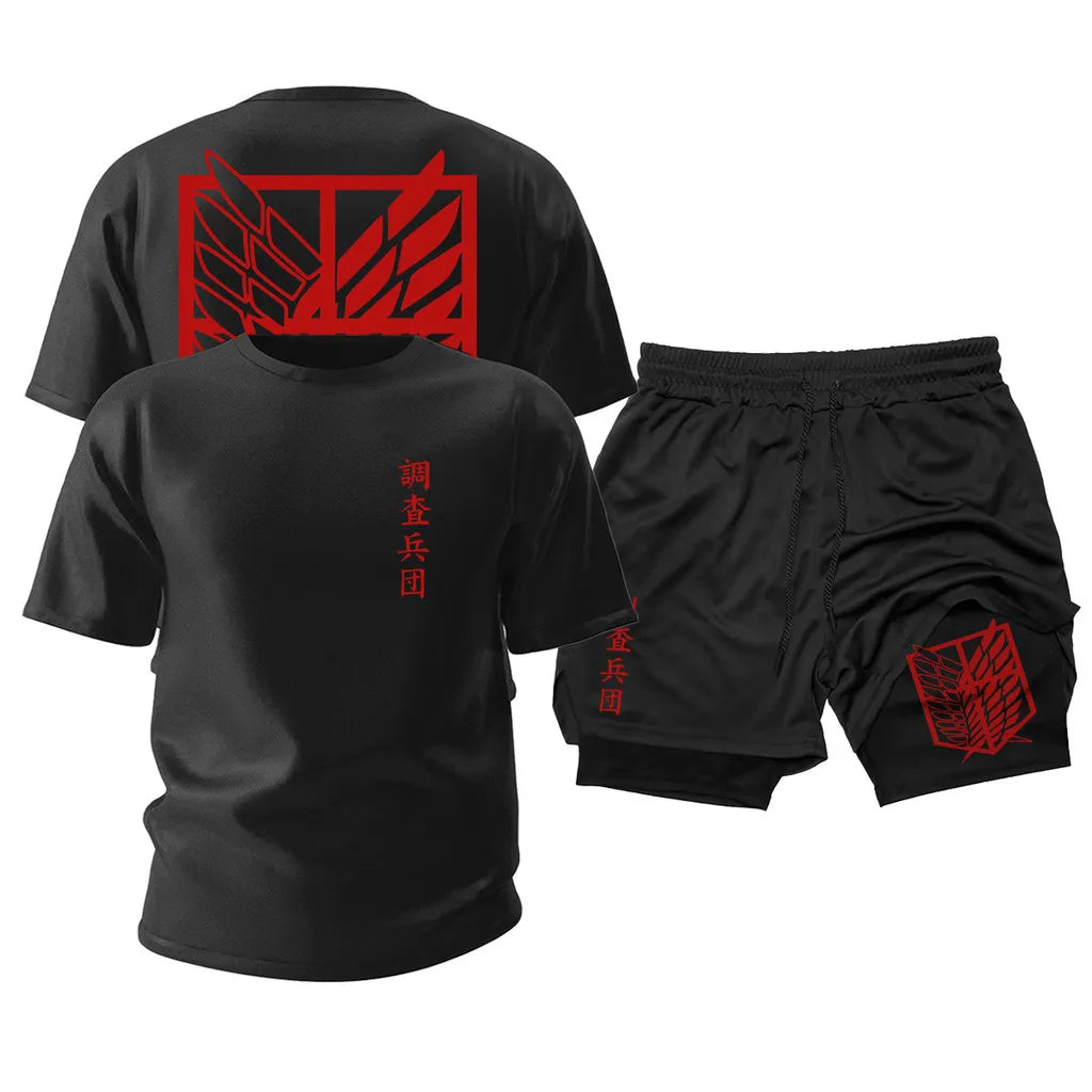 Kit Motion Fit Camiseta Algodão + Short 2 em 1