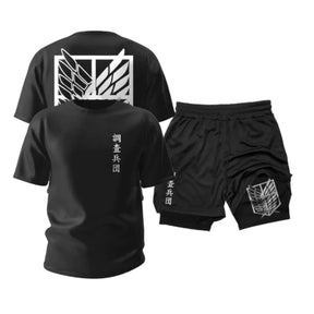 Kit Motion Fit Camiseta Algodão + Short 2 em 1