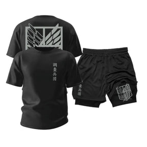 Kit Motion Fit Camiseta Algodão + Short 2 em 1
