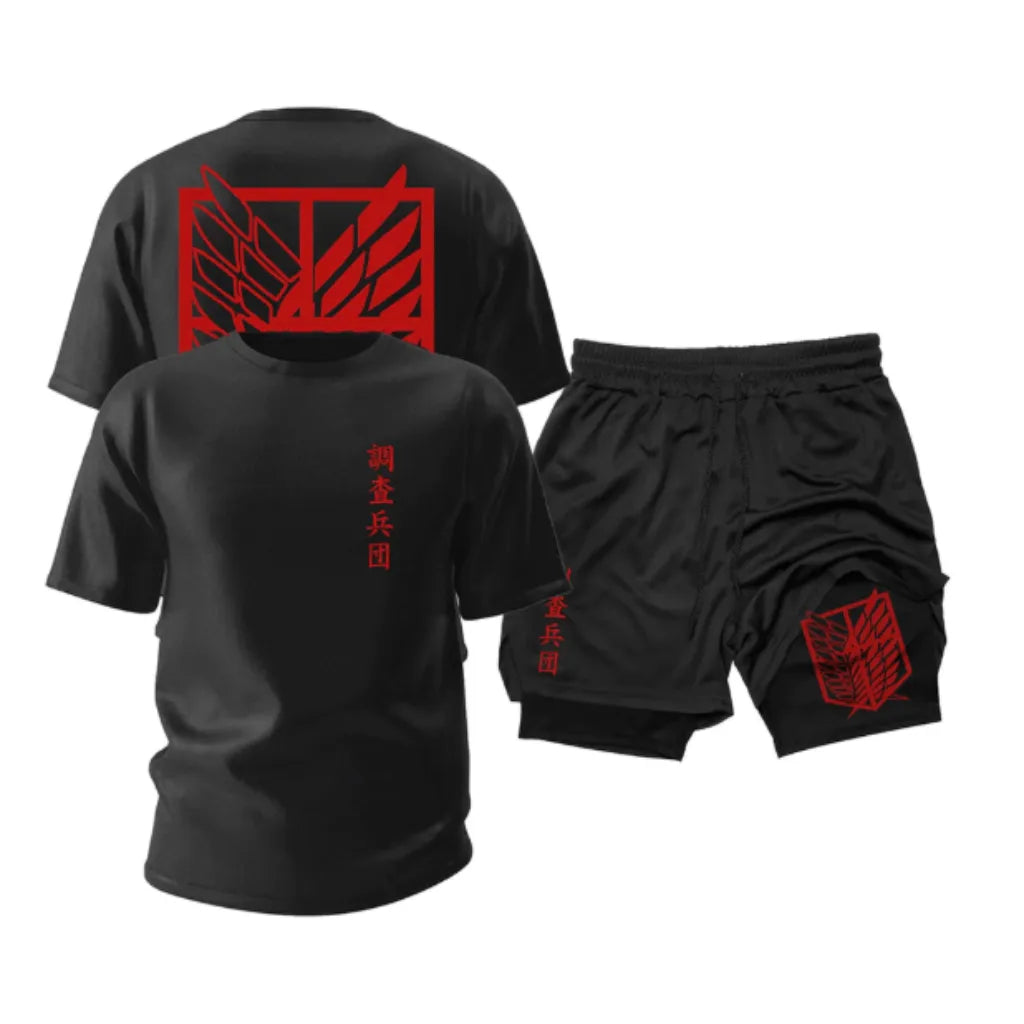 Kit Motion Fit Camiseta Algodão + Short 2 em 1