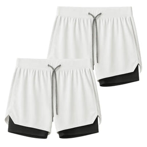 Kit 2 Shorts 2 em 1 Masculino Dry Fit com Bolso