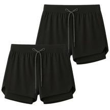 Kit 2 Shorts 2 em 1 Masculino Dry Fit com Bolso