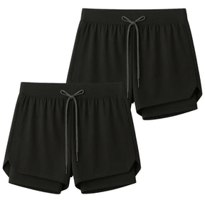 Kit 2 Shorts 2 em 1 Masculino Dry Fit com Bolso
