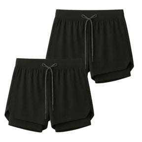 Kit 2 Shorts 2 em 1 Masculino Dry Fit com Bolso
