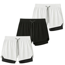 Kit 3 Shorts 2 em 1 Masculino Dry Fit com Bolso