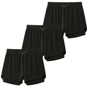 Kit 3 Shorts 2 em 1 Masculino Dry Fit com Bolso