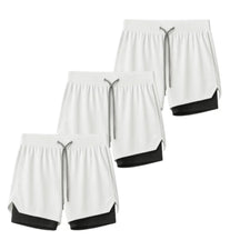 Kit 3 Shorts 2 em 1 Masculino Dry Fit com Bolso