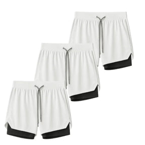 Kit 3 Shorts 2 em 1 Masculino Dry Fit com Bolso