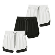 Kit 3 Shorts 2 em 1 Masculino Dry Fit com Bolso