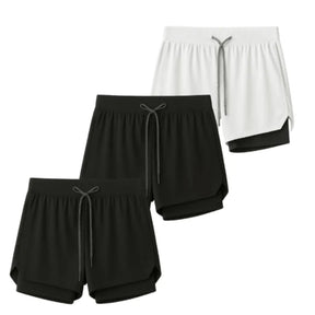 Kit 3 Shorts 2 em 1 Masculino Dry Fit com Bolso