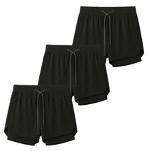 Kit 3 Shorts 2 em 1 Masculino Dry Fit com Bolso