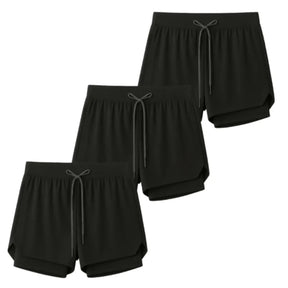 Kit 3 Shorts 2 em 1 Masculino Dry Fit com Bolso