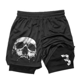 Short 2 em 1 Caveira Dark Pro Fit