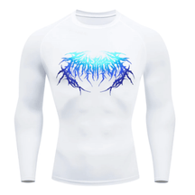 Camiseta Térmica Cyber Venom Tribal Manga Longa Proteção UV 50+