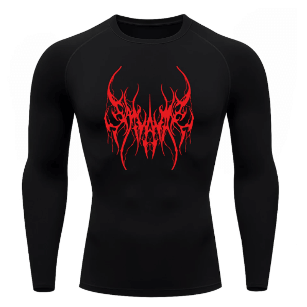 Camiseta Térmica Dark Emblem Manga Longa Proteção UV 50+