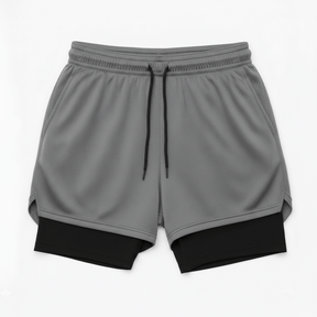 Short 2 em 1 Masculino Dry Fit com Bolso