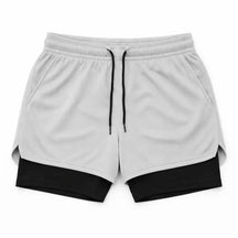 Short 2 em 1 Masculino Dry Fit com Bolso